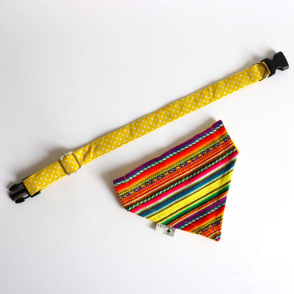 Set - Bandana Reversible - Andino Amarillo