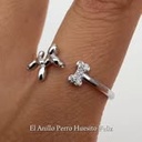 Anillo perro huesito feliz (Plata 925)
