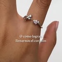 Anillo corazón felino (Plata 925)