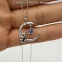 Collar gato luna moonstone (Plata 925)