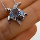 Collar Tortuga Brillo Oceánico (Plata 925)