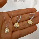 Collar girasol sol de vida (Plata 925)