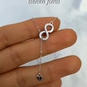 Collar mor infinito (Plata 925)