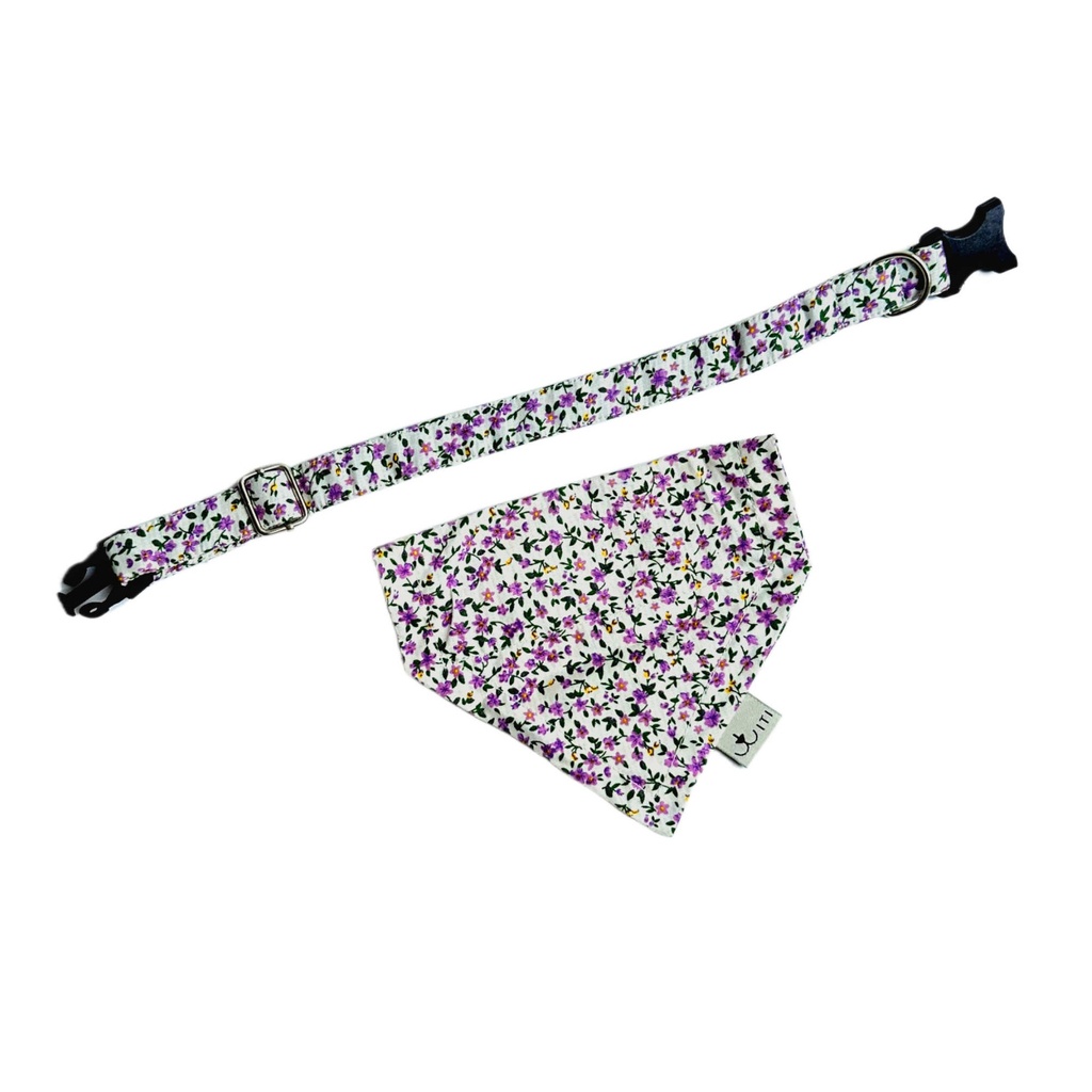 Set - Bandana - Flores Lila