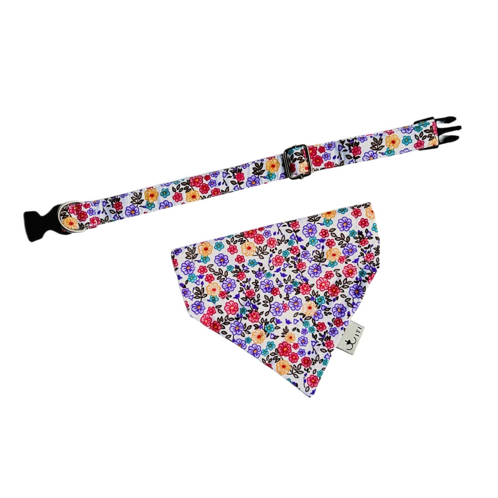 Set - Bandana - Flores Neon