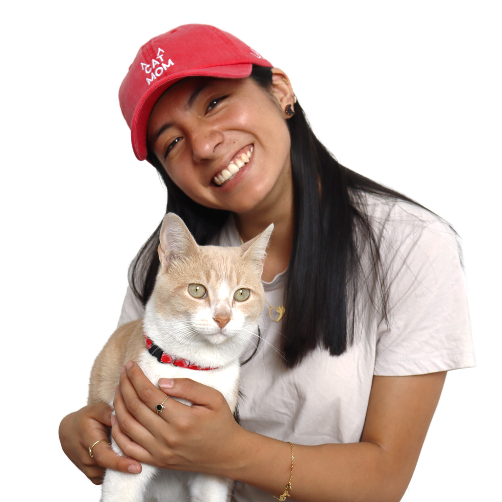 Gorra Cat Mom Rojo Washed