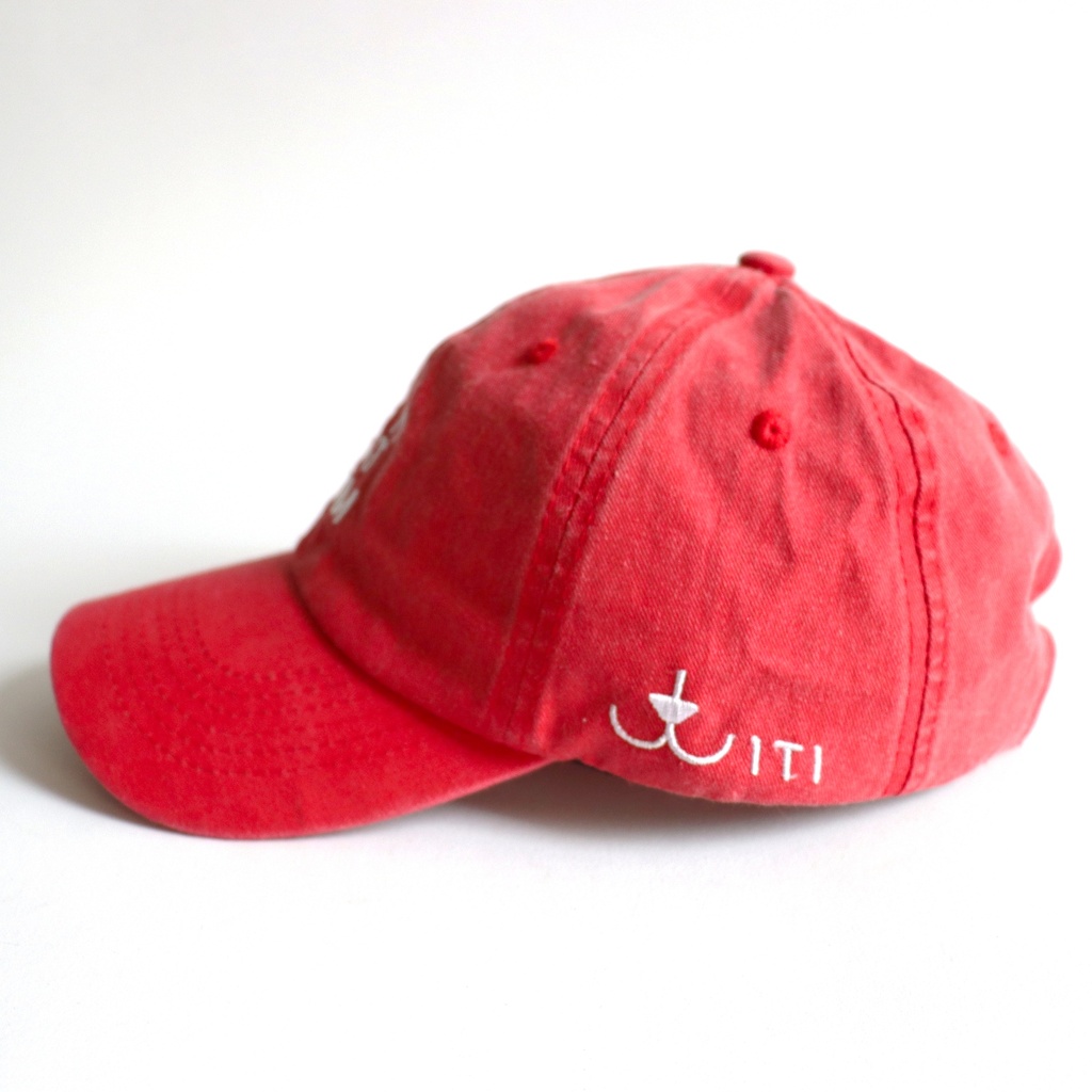 Gorra Cat Mom Rojo Washed