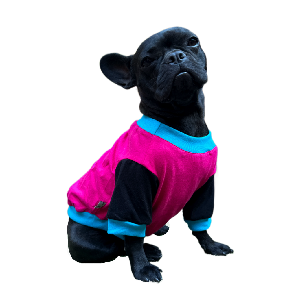 Polo Retro Negro/Fucsia