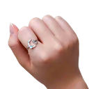 Anillo gato moonstone  (Plata 925)