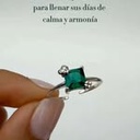 Anillo mariquita verde (Plata 925)