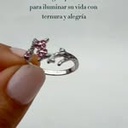 Anillo flores rosadas (Plata 925)