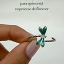 Anillo libélula verde  (Plata 925)