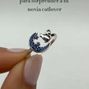 Anillo Luna Azul Felina (Plata 925)