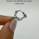 Anillo gato moonstone.  (Plata 925)
