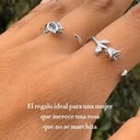 Anillo Rosa Luz Azul (Plata 925)