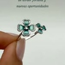 Anillo trébol de la suerte (Plata 925)