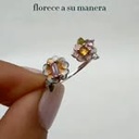 Anillo encanto floral  (Plata 925)