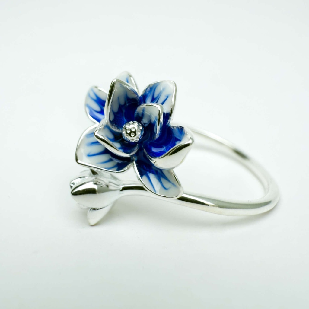 Anillo flor de medianoche (Plata 925)