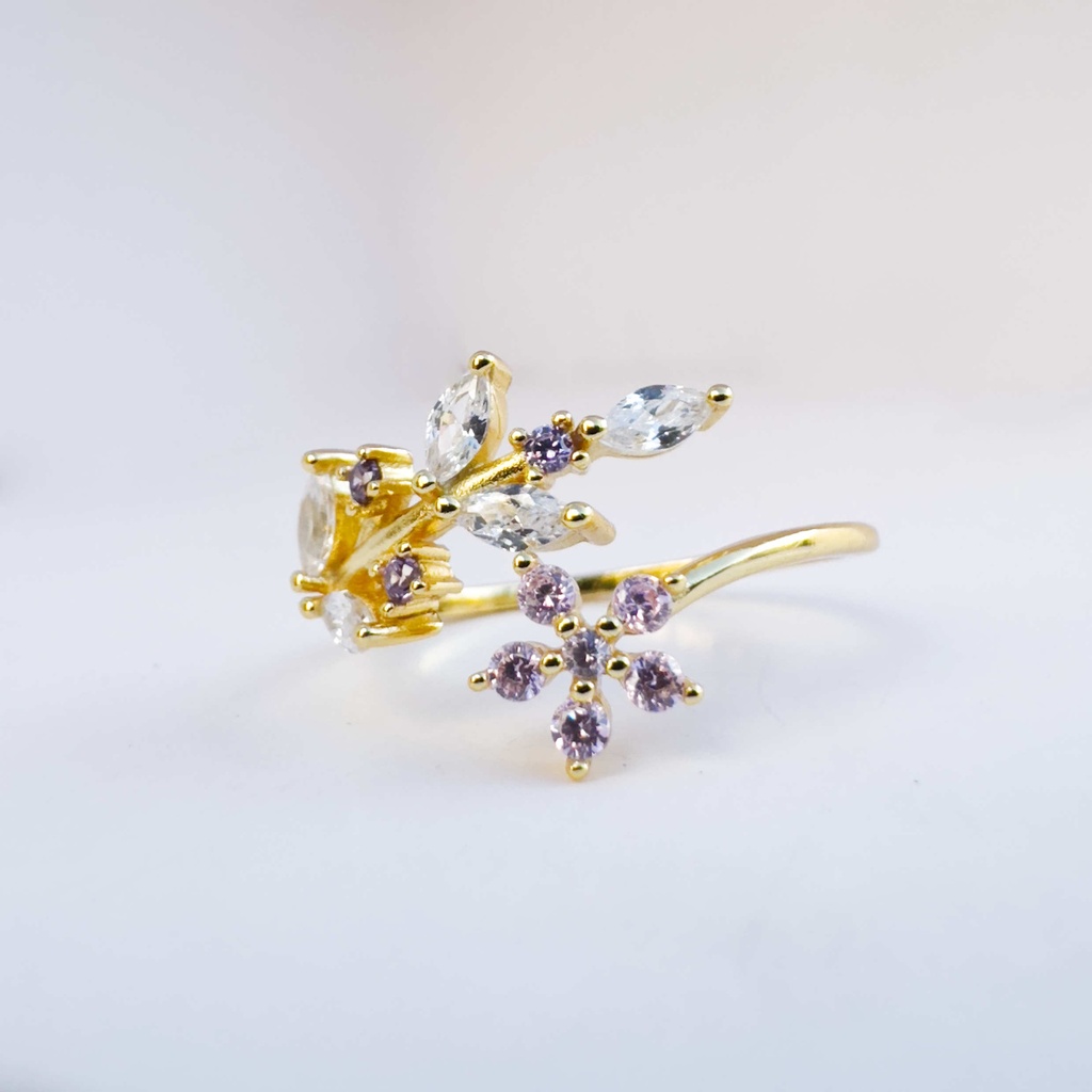 Anillo Skadi floral (Plata 925)