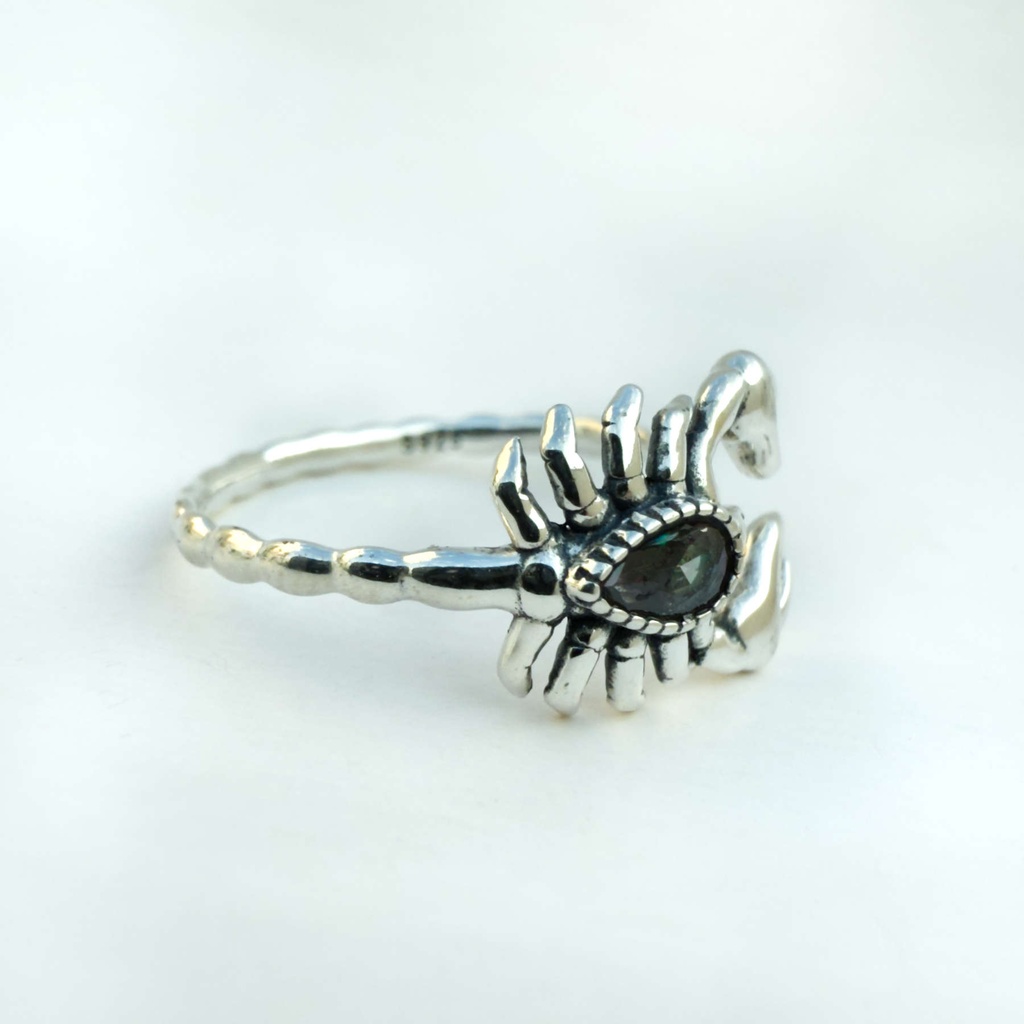 Anillo zodiaco escorpio  (Plata 925)