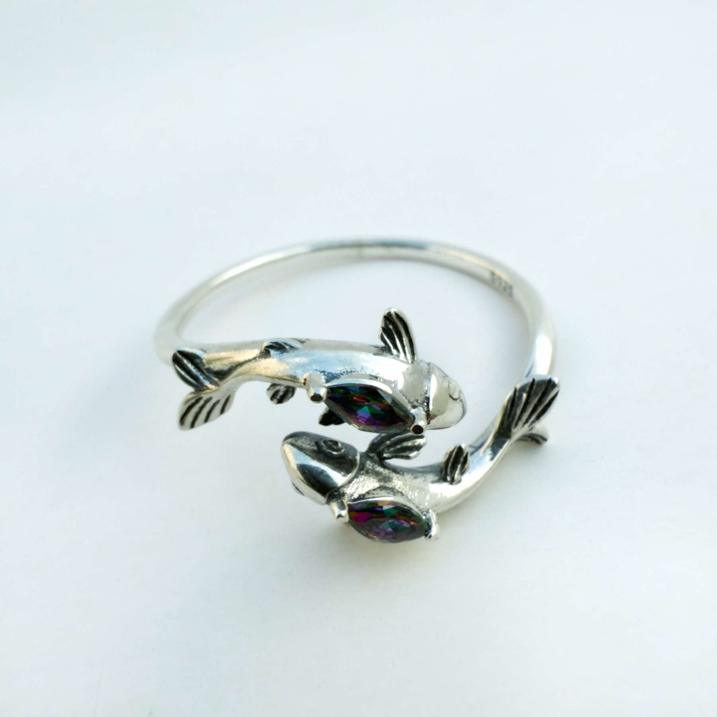 Anillo zodiaco piscis (Plata 925)