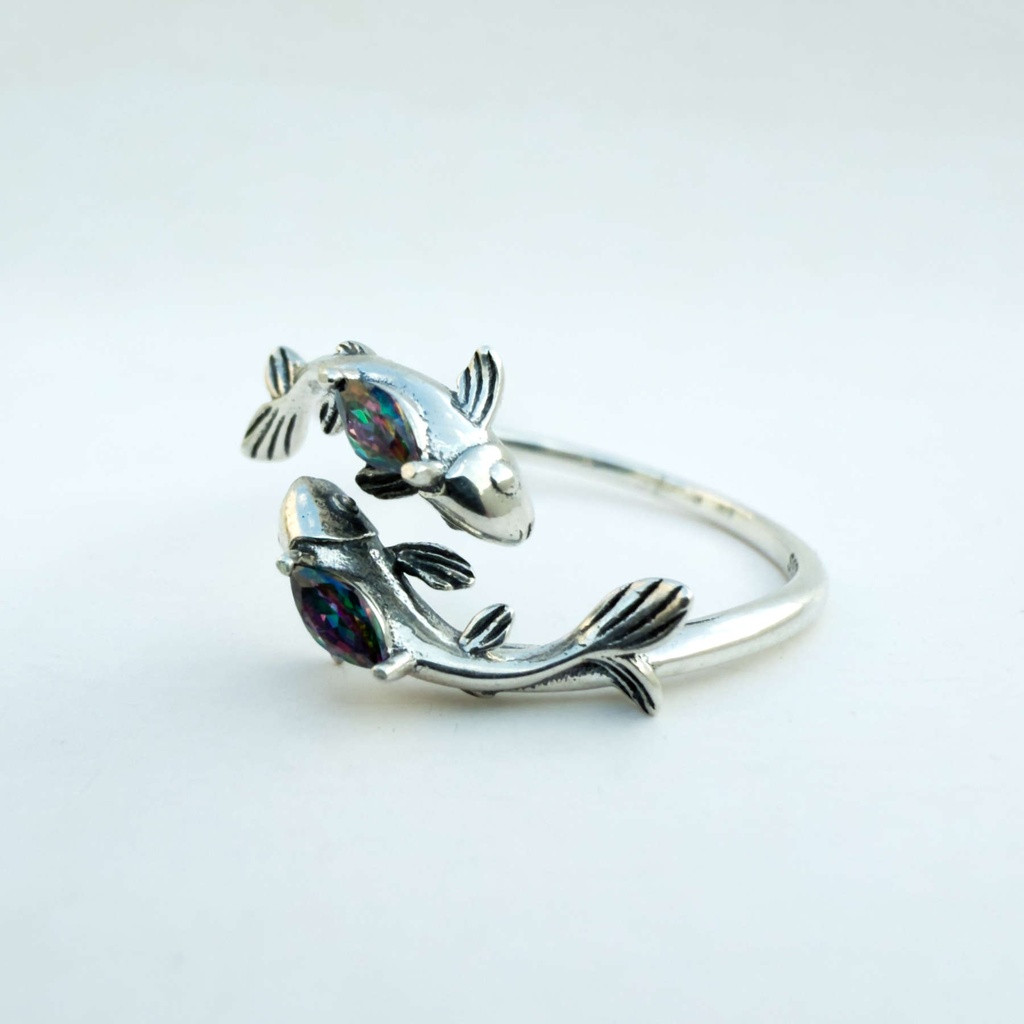 Anillo zodiaco piscis (Plata 925)