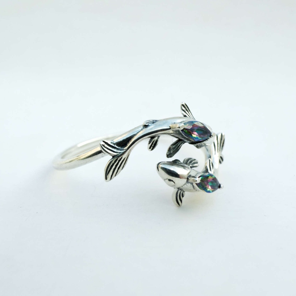 Anillo zodiaco piscis (Plata 925)