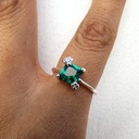 Anillo mariquita verde (Plata 925)