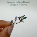 Anillo ave lila mágica (Plata 925)