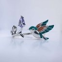 Anillo ave lila mágica (Plata 925)