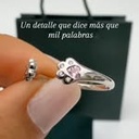 Anillo huella rosada (Plata 925)