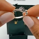 Anillo huella dorada (Plata 925)