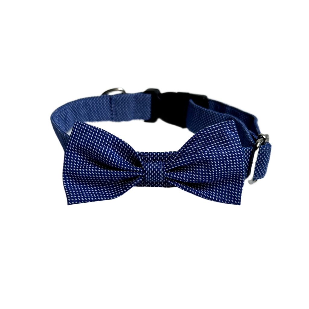 Collar Corbata Azul Puntos