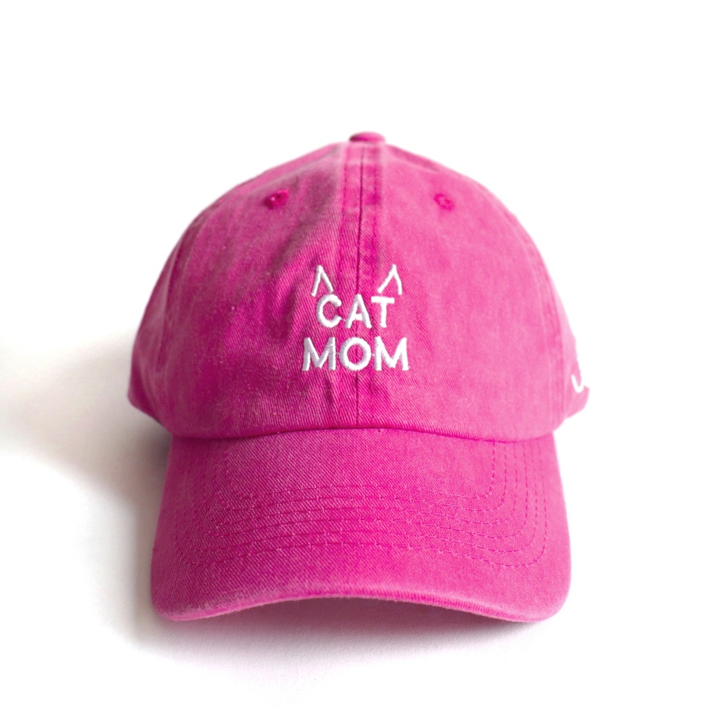 Gorra Cat Mom Fucsia Washed