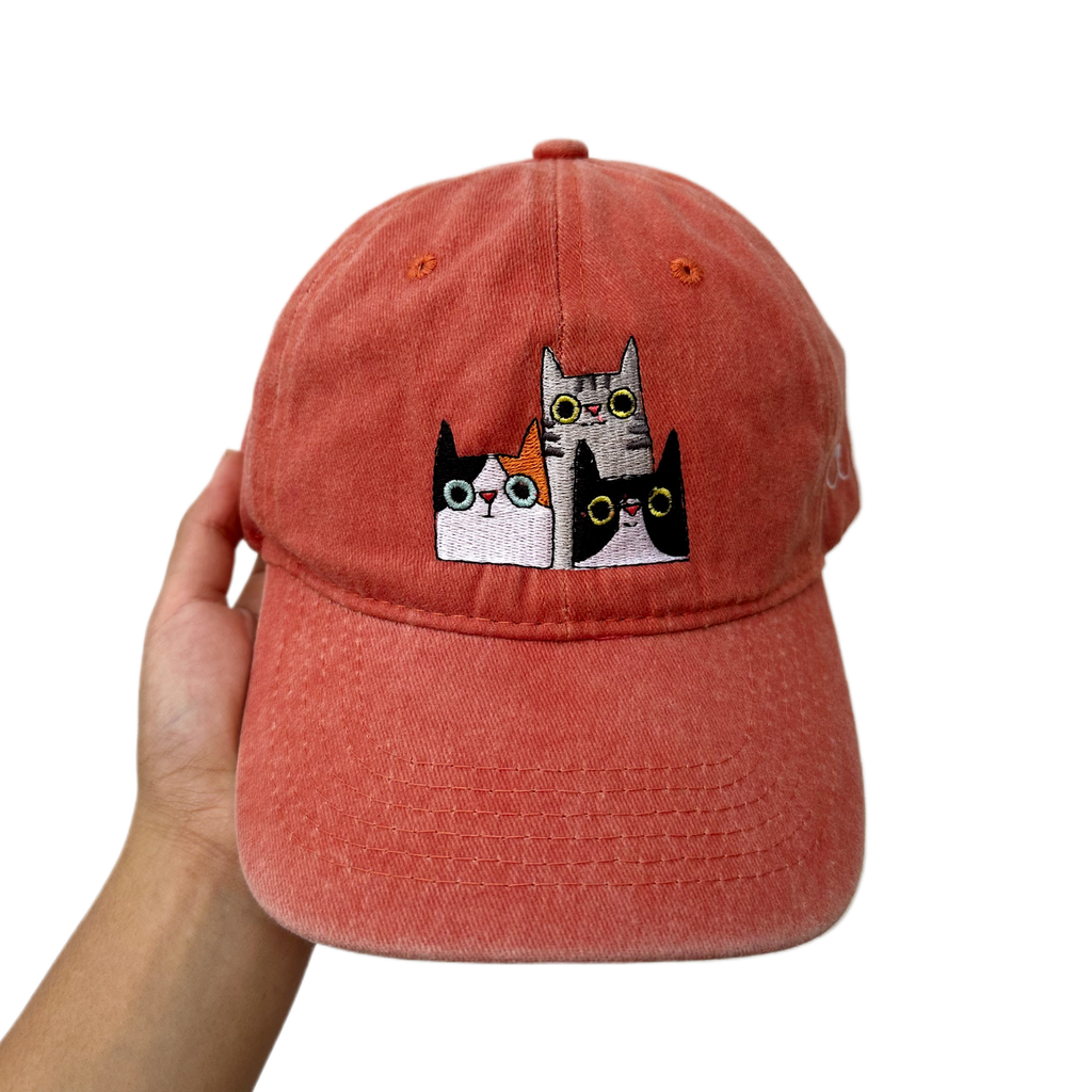 Gorra Tres Gatos Naranja Washed