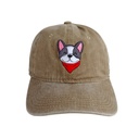 Gorra Perro Bulldog Beige Whased