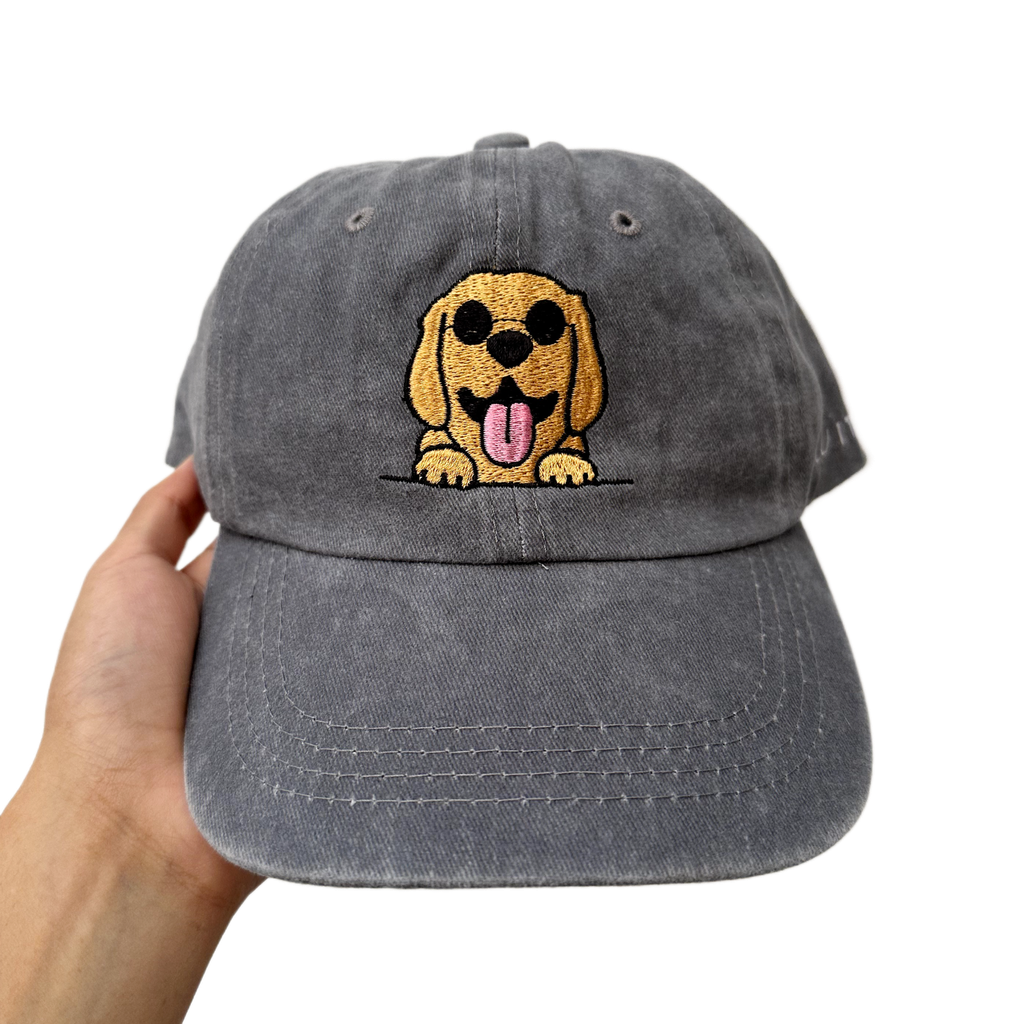 Gorra Perro Lentes Gris Whased