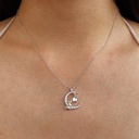 Collar gato luna moonstone (Plata 925)