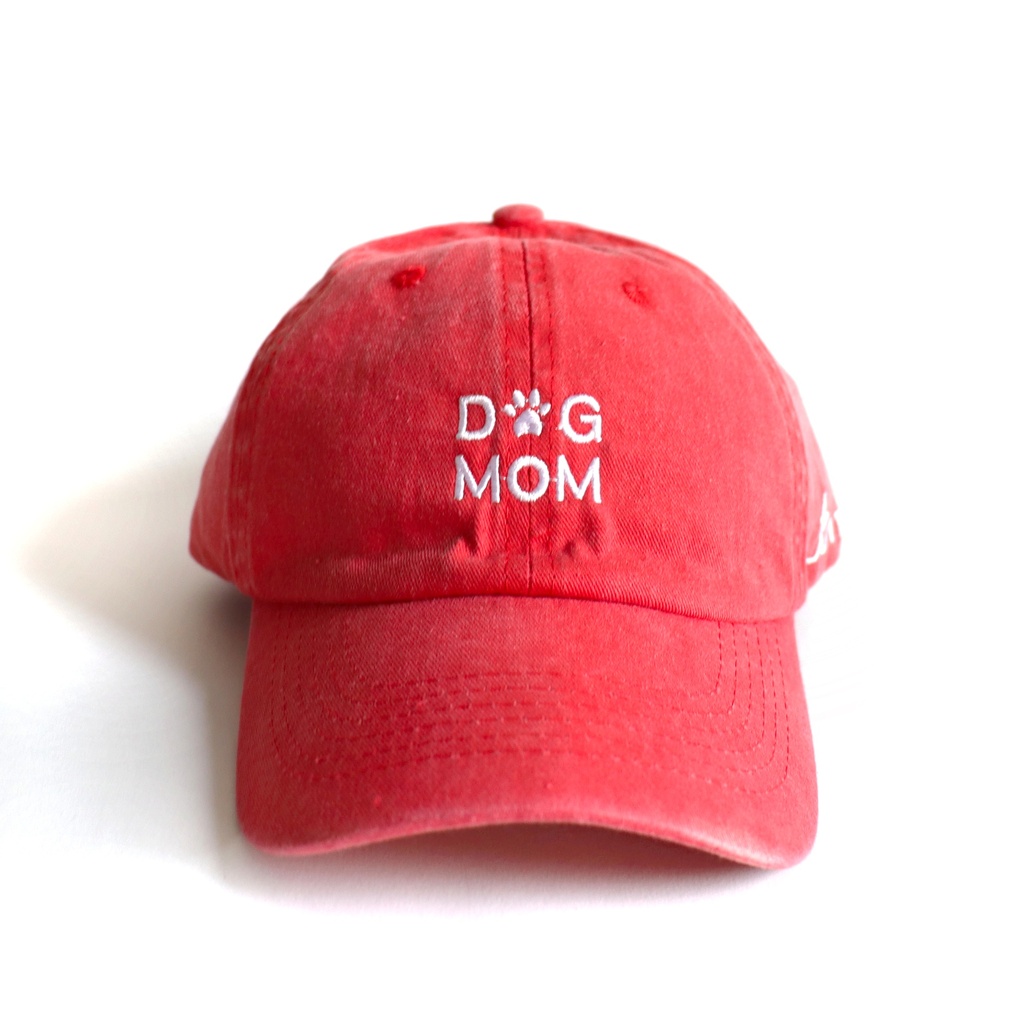 Gorra Dog Mom Rojo Washed