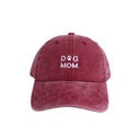 Gorra Dog Mom Guinda Washed