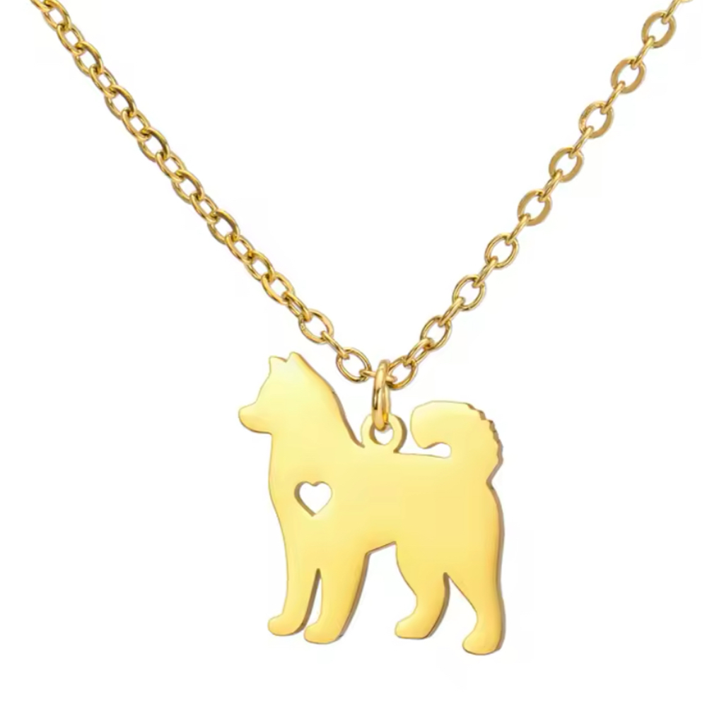 Collar perrito dorado (Acero Inoxidable)