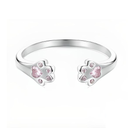 Anillo patitas rosadas (Plata 925)