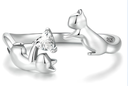 Anillo gatitos traviesos  (Plata 925)