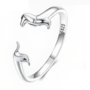 Anillo  perrito largo  (Plata 925)
