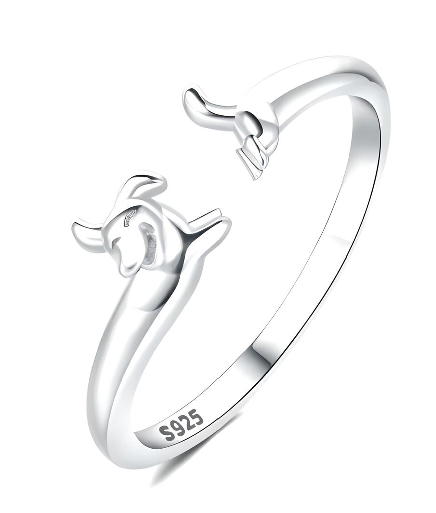 Anillo perro sonrisa (Plata 925)