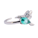 Anillo colibrí jade (Plata 925)