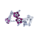 Anillo flores rosadas (Plata 925)