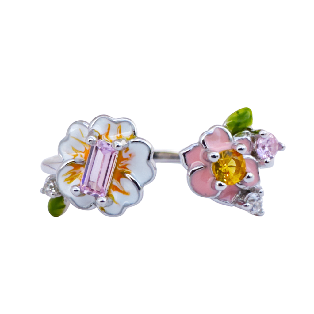 Anillo encanto floral  (Plata 925)