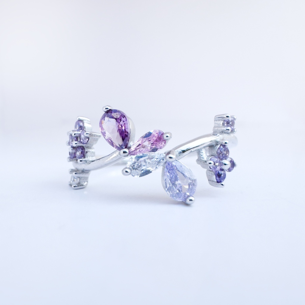 Anillo esencia de flores  (Plata 925)