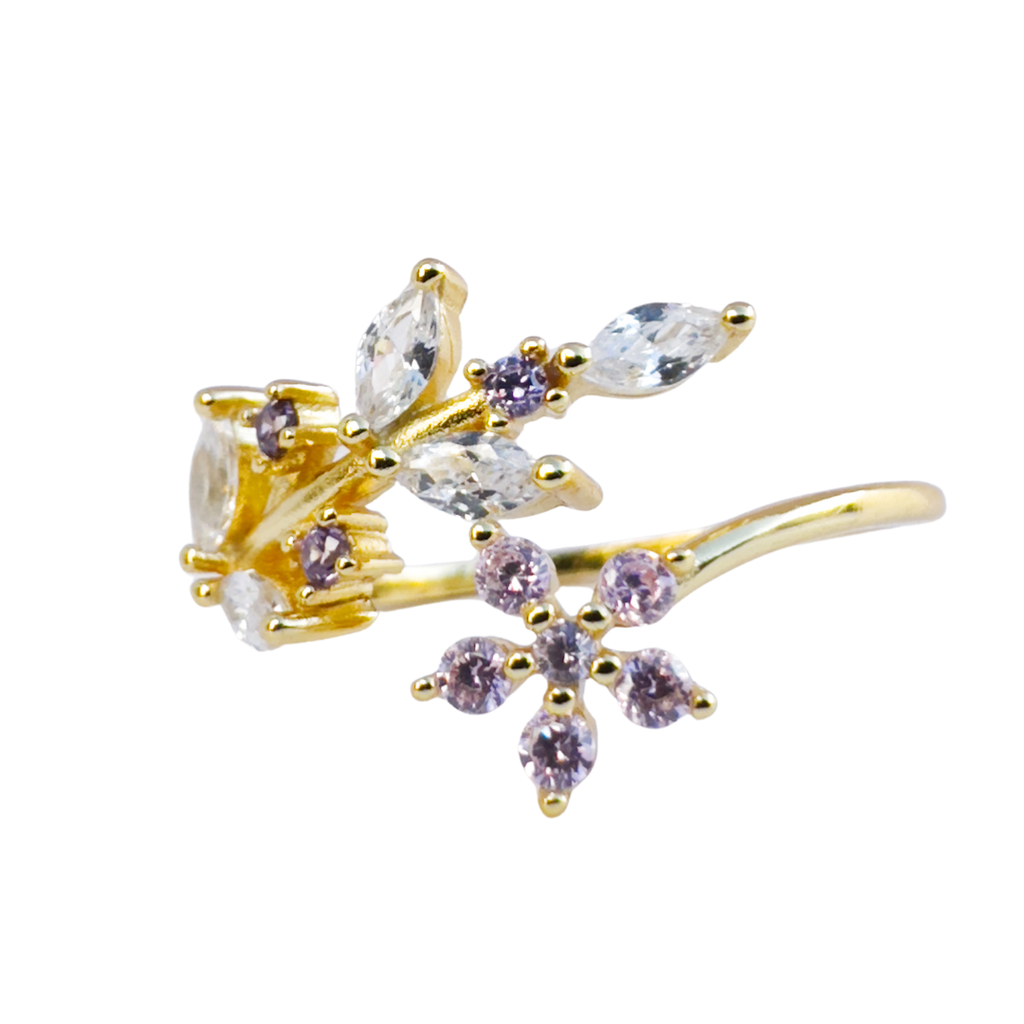 Anillo Skadi floral (Plata 925)